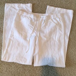 New York & Co White Linen pants size small